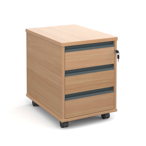 Pedestals 3 drawer mobile pedestals with finger pulls
