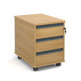 3 drawer mobile pedestals with finger pulls