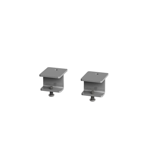 Desktop screens Glazed screen brackets for single desks