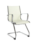 Bari leather faced visitors chair