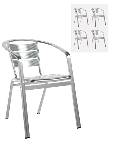 Café chairs Box of 4 chairs with double arms