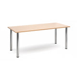 Deluxe radial leg meeting tables Rectangular chrome leg tables