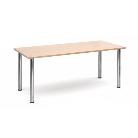 Deluxe radial leg meeting tables Rectangular chrome leg tables
