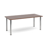 Deluxe radial leg meeting tables - Rectangular chrome leg tables
