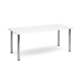 Deluxe radial leg meeting tables - Rectangular chrome leg tables