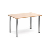 Deluxe radial leg meeting tables - Rectangular chrome leg tables