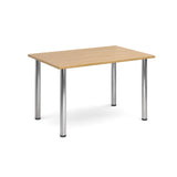 Deluxe radial leg meeting tables - Rectangular chrome leg tables