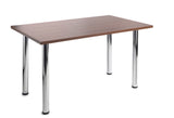Deluxe radial leg meeting tables - Rectangular chrome leg tables