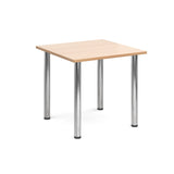 Deluxe radial leg meeting tables - Rectangular chrome leg tables