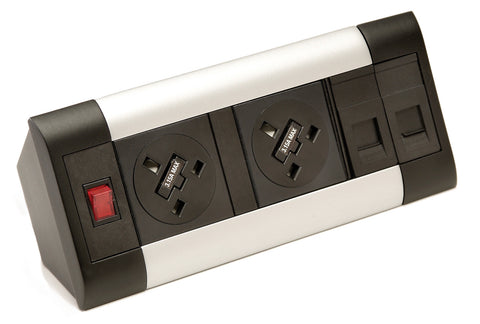 Cable & power management 2 x socket power modules