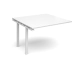 Bench boardroom tables - Add on units  - White Leg