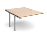 Bench boardroom tables - Add on units  - Silver Leg
