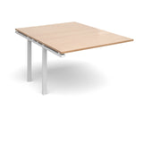 Bench boardroom tables - Add on units  - White Leg