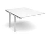 Bench boardroom tables - Add on units  - White Leg