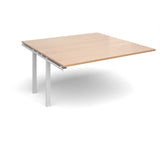 Bench boardroom tables - Add on units  - White Leg