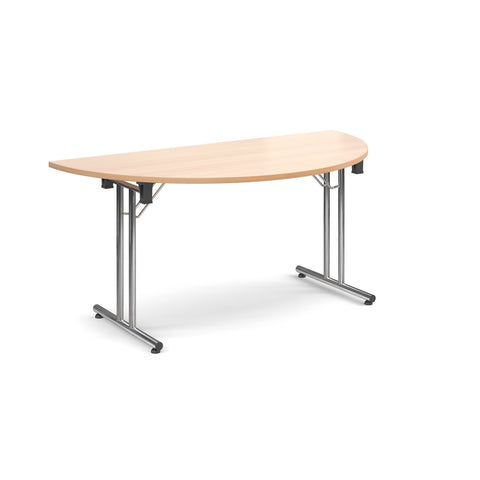 Deluxe folding leg meeting tables Semi circular folding leg tables