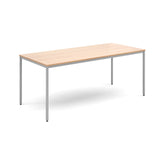 Flexi-tables - Rectangular flexi-table with silver frame -S