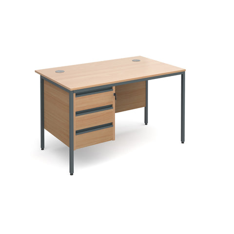 Maestro Straight desks with 3 drawer pedestal
