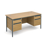 Maestro Straight desks with 2 and 2 drawer pedestals