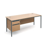 Maestro Straight desks with 2 drawer pedestal