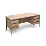 Maestro Straight desks with 3 and 3 drawer pedestals