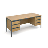 Maestro Straight desks with 3 and 3 drawer pedestals