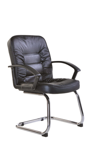 Executive & managers seating Hertford leather faced visitors chair