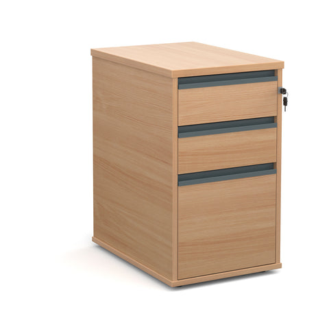 Pedestals 600mm deep desk high pedestal with finger pulls