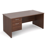 Maestro25 PL Straight desks with 2 drawer pedestal