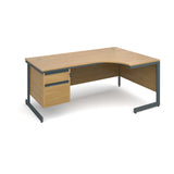 Maestro Ergonomic desks with 2 drawer pedestal