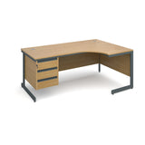 Maestro Ergonomic desks with 3 drawer pedestal