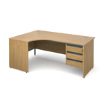 Maestro Ergonomic desks with 3 drawer pedestal
