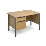 Maestro25 GL Straight desks with 2 drawer pedestal