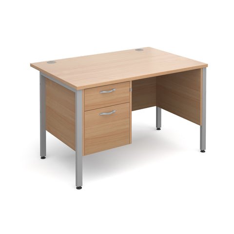 Maestro25 SL Straight desks with 2 drawer pedestal 