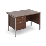 Maestro25 SL Straight desks with 2 drawer pedestal