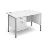 Maestro25 SL Straight desks with 2 drawer pedestal