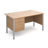 Maestro25 SL Straight desks with 2 drawer pedestal
