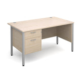 Maestro25 SL Straight desks with 2 drawer pedestal