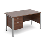 Maestro25 SL Straight desks with 2 drawer pedestal