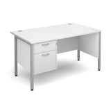 Maestro25 SL Straight desks with 2 drawer pedestal