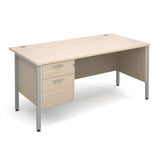 Maestro25 SL Straight desks with 2 drawer pedestal