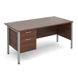 Maestro25 SL Straight desks with 2 drawer pedestal