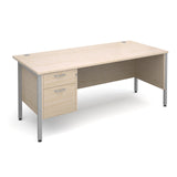 Maestro25 SL Straight desks with 2 drawer pedestal