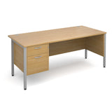 Maestro25 SL Straight desks with 2 drawer pedestal