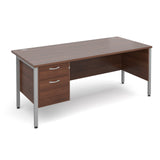 Maestro25 SL Straight desks with 2 drawer pedestal