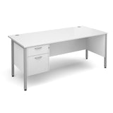 Maestro25 SL Straight desks with 2 drawer pedestal