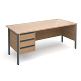 Maestro25 GL Straight desks with 3 drawer pedestal