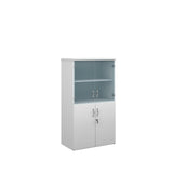 Standard combination units with wood and glass doors