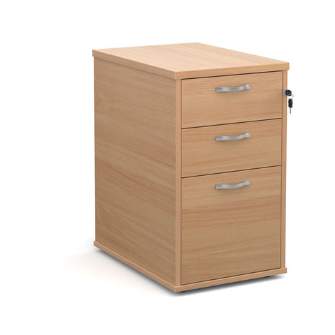 Pedestals Desk high pedestal with silver handles 600mm deep