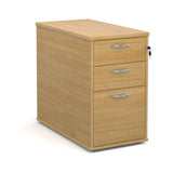 Desk high pedestal with silver handles 800mm deep